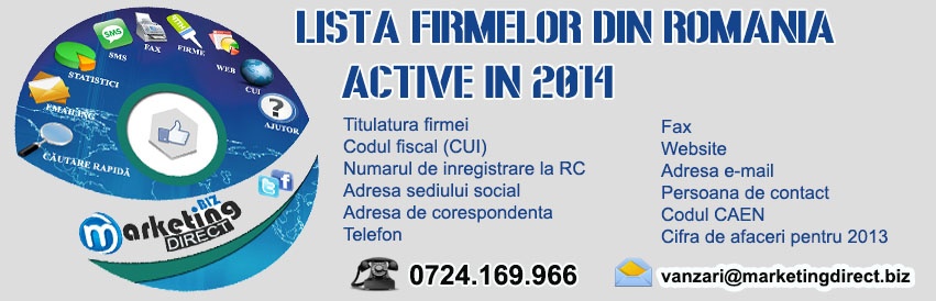 Lista Firme Romania 2015 Marketing Direct